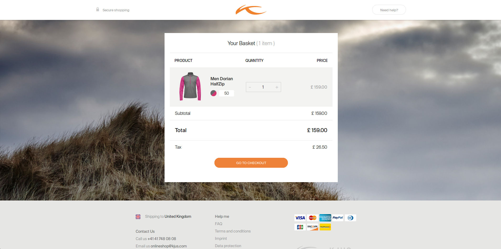 KJUS checkout
